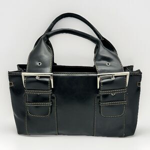 Aldo Y2K Black Faux Leather Shoulder Bag Silver Hardware Mini Handbag